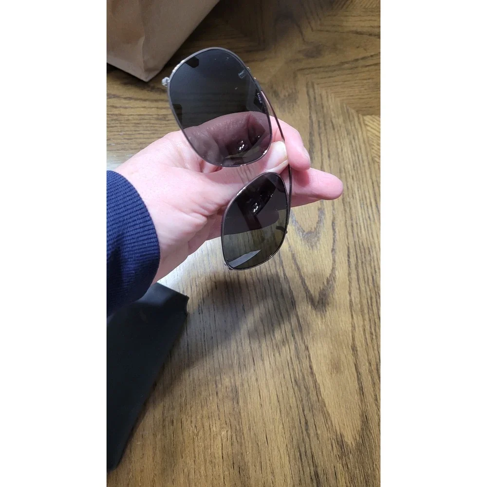 Safilo Elasta 7045 Clip On Sunglasses Dark Grey Lenses with Case Vintage Mens